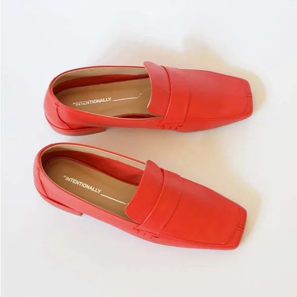 Intentionally Blank Pinky Loafer - Red, Sz 38 - Picture 1 of 5